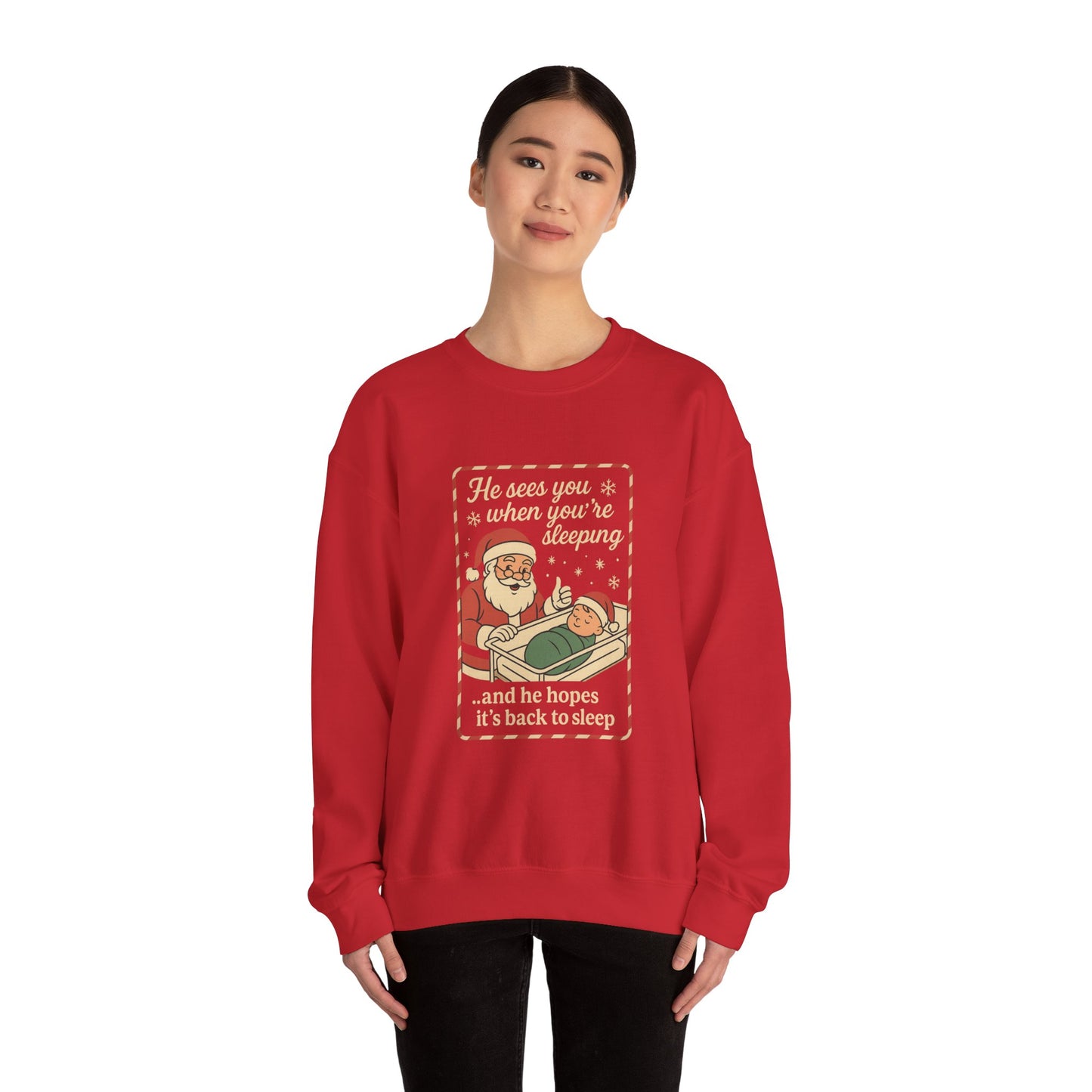 Santa's Sleepy Sweater - Holiday Humor