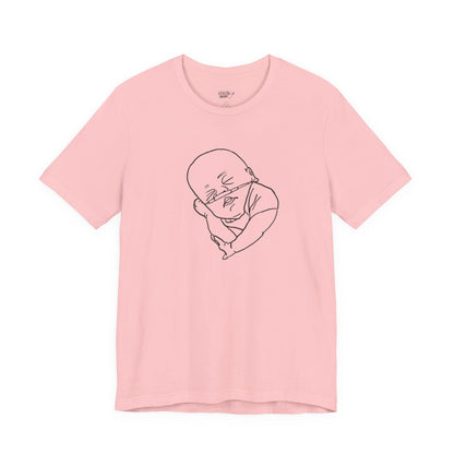 T-Shirt Hand-Drawn Preemie with O2 Support for NICU Awareness