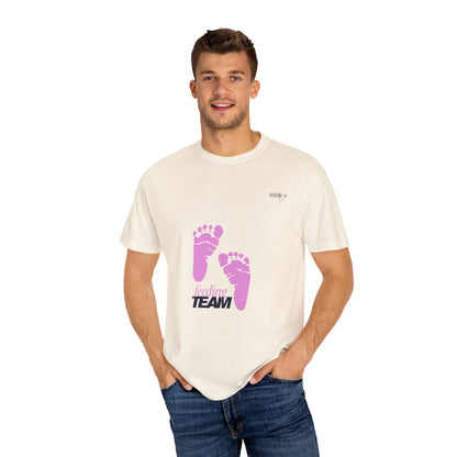 NICU Feeding Team Unisex T-shirt with Small Feet Design