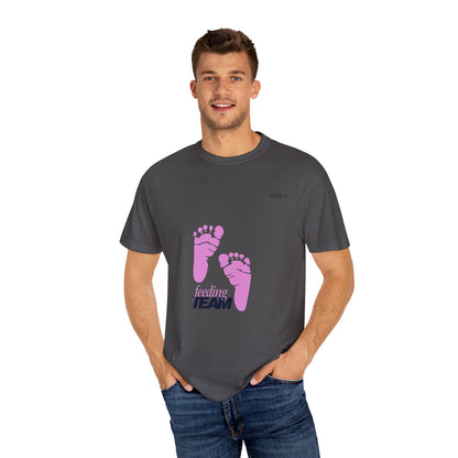 NICU Feeding Team Unisex T-shirt with Small Feet Design