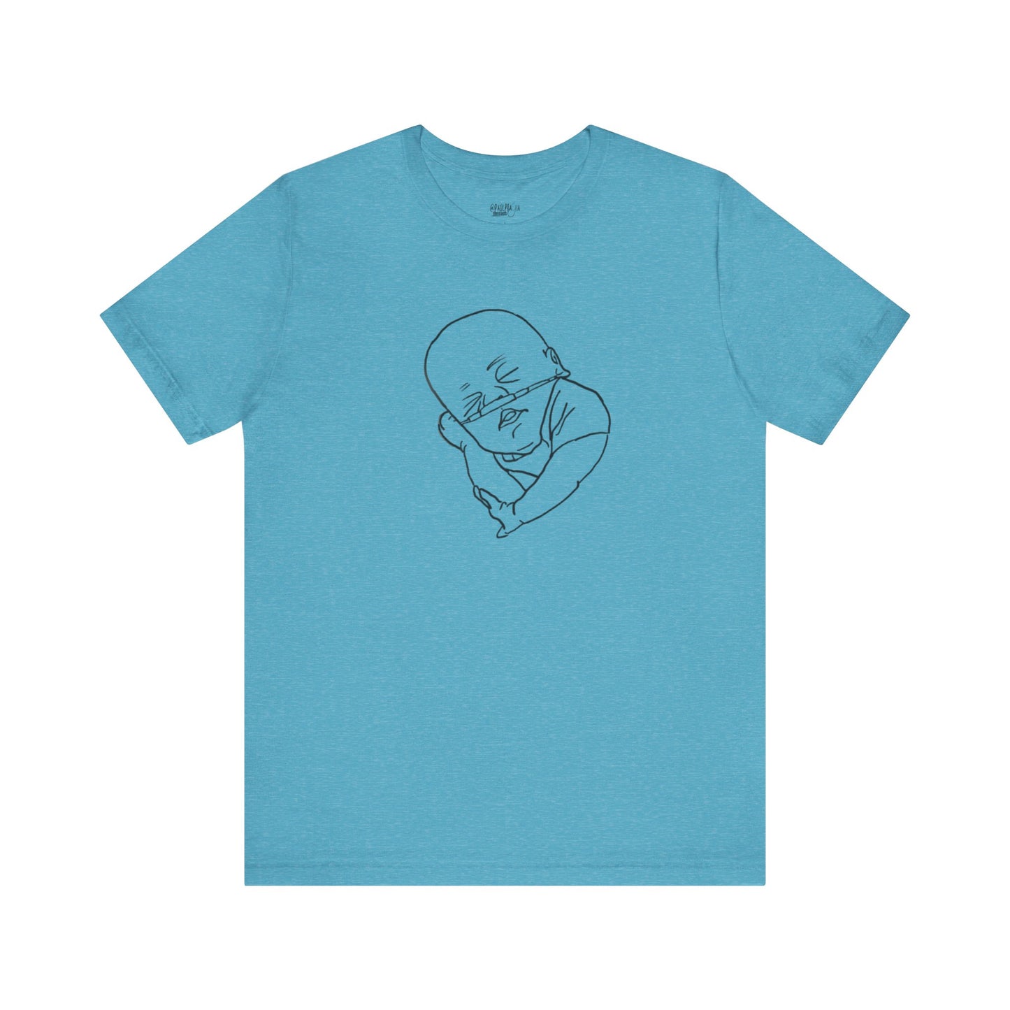 T-Shirt Hand-Drawn Preemie with O2 Support for NICU Awareness