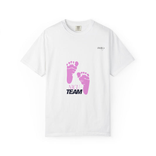 NICU Team Unisex T-shirt with Small Feet Design