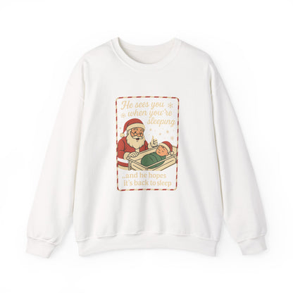 Santa's Sleepy Sweater - Holiday Humor