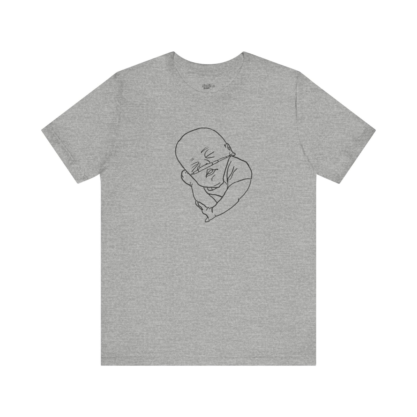 T-Shirt Hand-Drawn Preemie with O2 Support for NICU Awareness