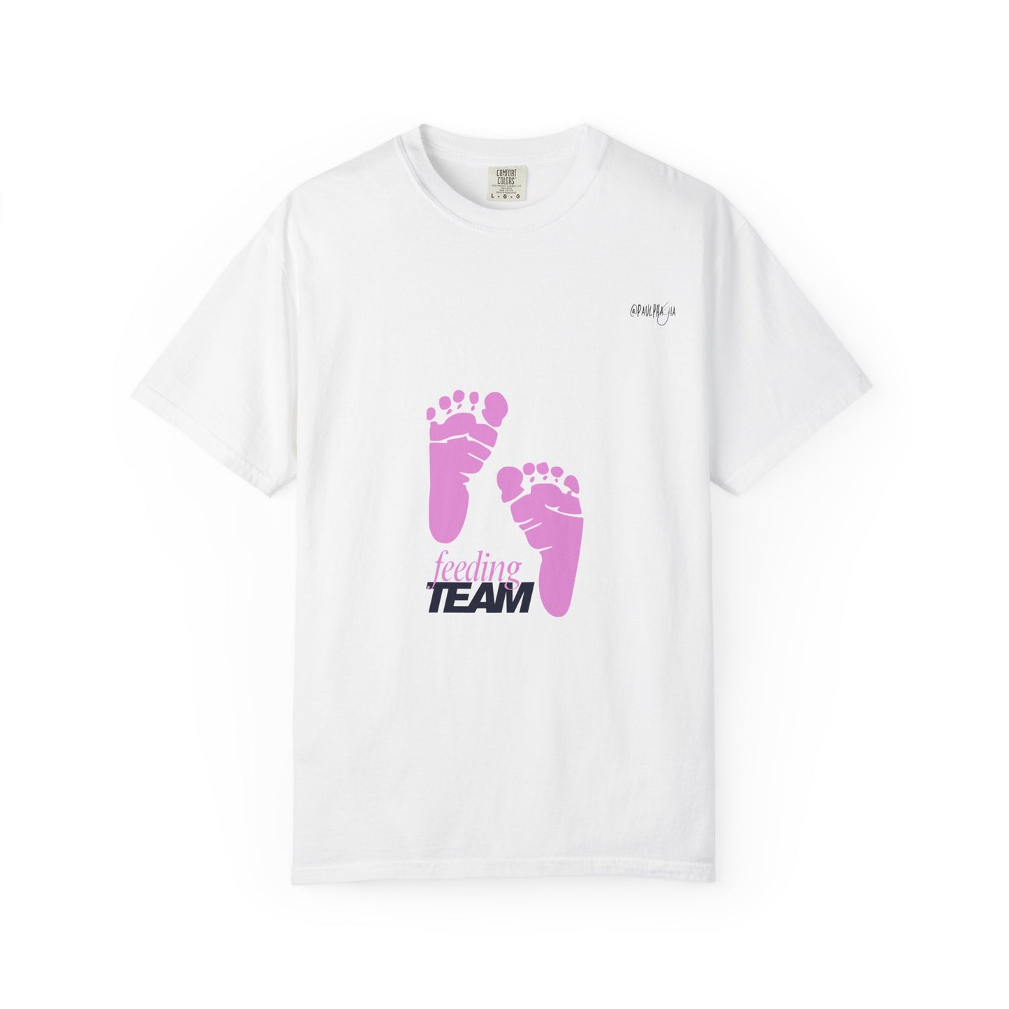 NICU Feeding Team Unisex T-shirt with Small Feet Design