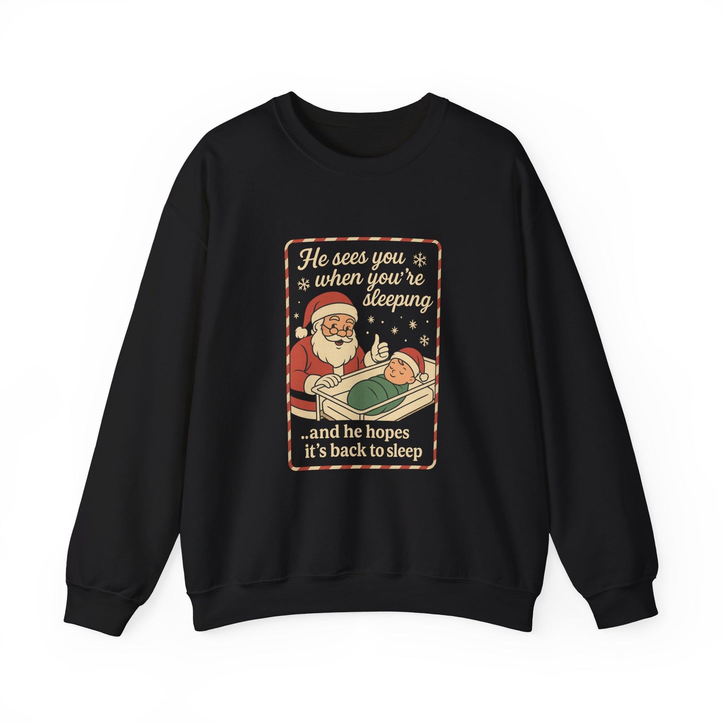 Santa's Sleepy Sweater - Holiday Humor