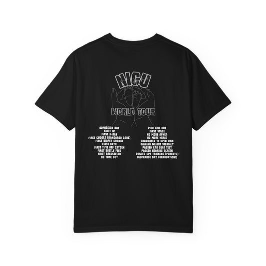 NICU World Tour Unisex T-shirt with Milestones (Dark)